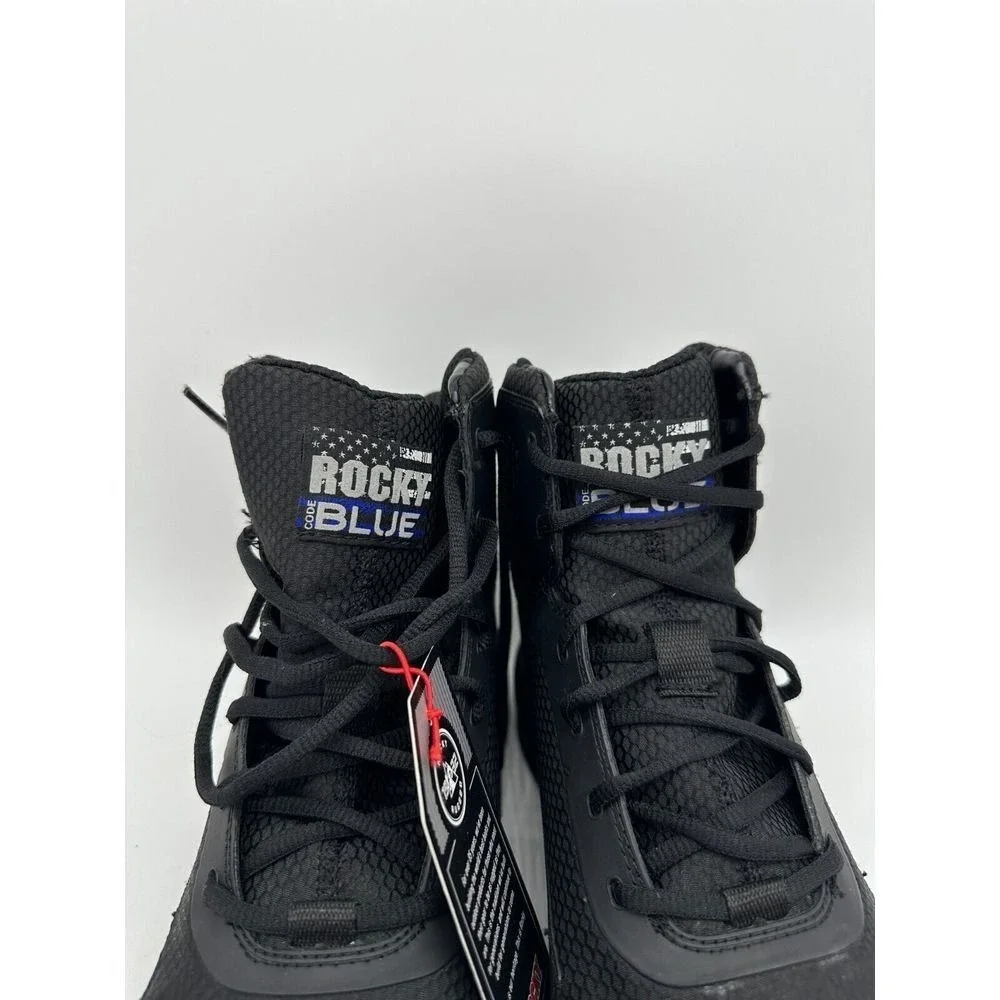 Rocky Boots Mens 7M Code Blue Public Service Duty Work Boots Black F2892-18 NEW